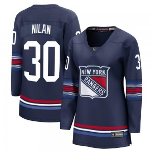 Fanatics Branded Chris Nilan New York Rangers Women's Premier Breakaway Alternate Jersey - Navy