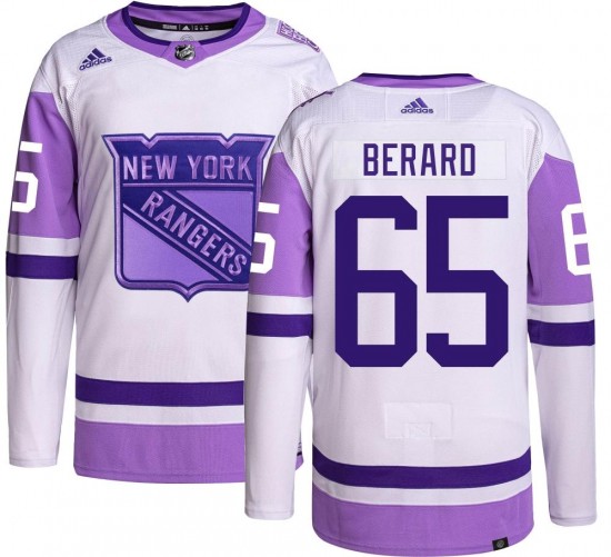 Adidas Youth Brett Berard New York Rangers Youth Authentic Hockey Fights Cancer Jersey