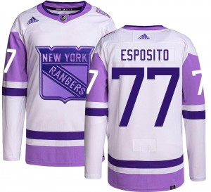 Adidas Youth Phil Esposito New York Rangers Youth Authentic Hockey Fights Cancer Jersey