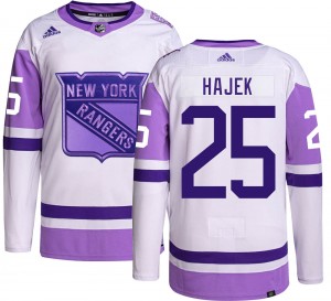 Adidas Youth Libor Hajek New York Rangers Youth Authentic Hockey Fights Cancer Jersey