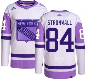 Adidas Youth Malte Stromwall New York Rangers Youth Authentic Hockey Fights Cancer Jersey