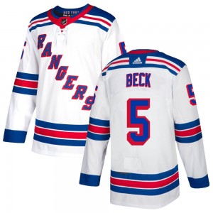 Adidas Barry Beck New York Rangers Men's Authentic Jersey - White