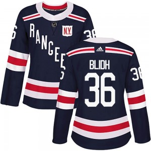 Adidas Anton Blidh New York Rangers Women's Authentic 2018 Winter Classic Home Jersey - Navy Blue