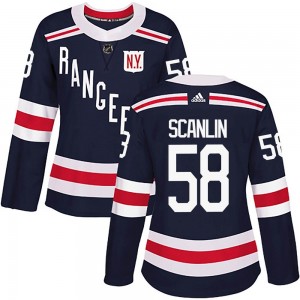 Adidas Brandon Scanlin New York Rangers Women's Authentic 2018 Winter Classic Home Jersey - Navy Blue