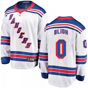 Fanatics Branded Anton Blidh New York Rangers Youth Breakaway Away Jersey - White