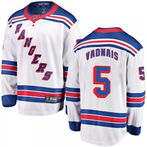 Fanatics Branded Carol Vadnais New York Rangers Youth Breakaway Away Jersey - White