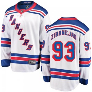 Fanatics Branded Mika Zibanejad New York Rangers Youth Breakaway Away Jersey - White