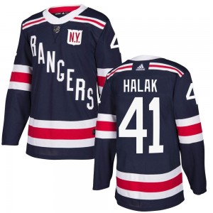 Adidas Jaroslav Halak New York Rangers Youth Authentic 2018 Winter Classic Home Jersey - Navy Blue