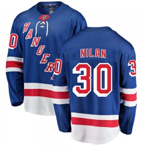 Fanatics Branded Chris Nilan New York Rangers Youth Breakaway Home Jersey - Blue